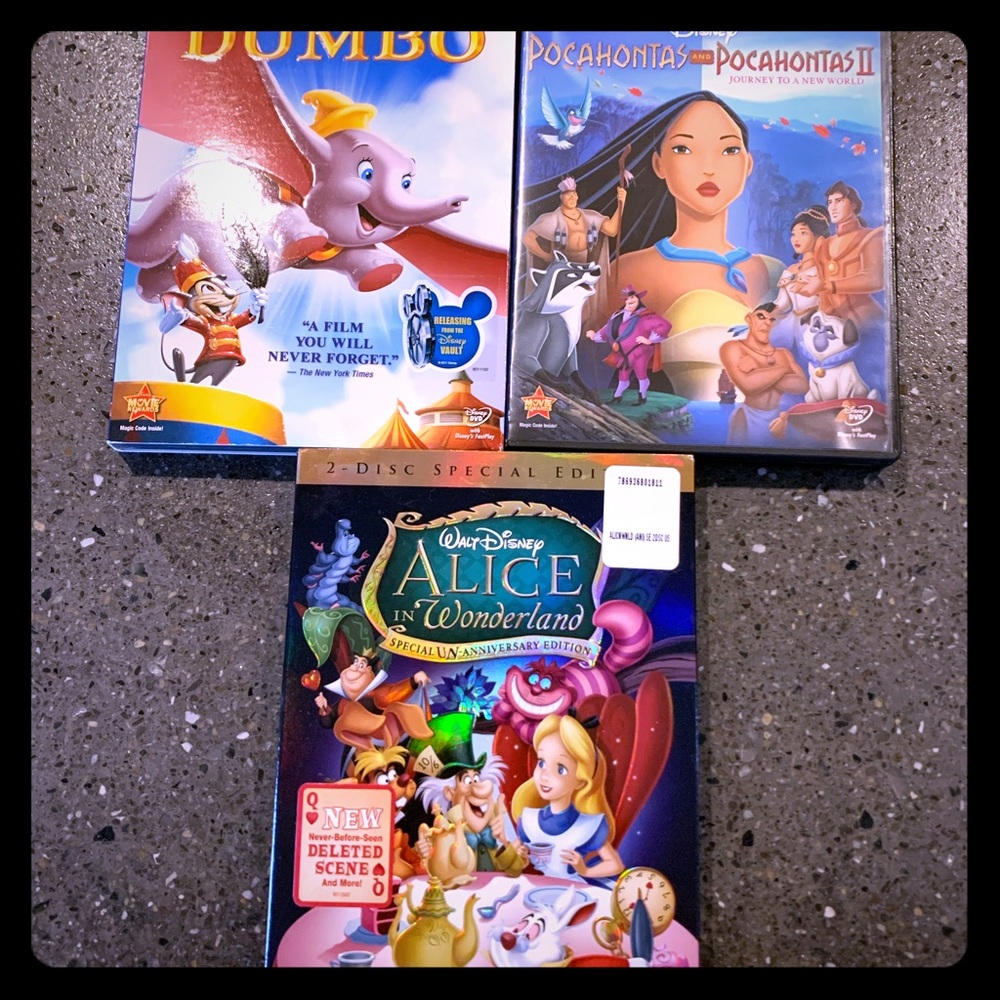 Lot of 3 Disney DVDs